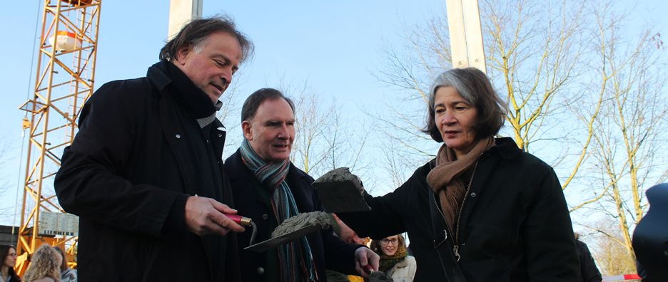Grundsteinlegung Forschungstrakt 19.12.19 © HKS Ottersberg